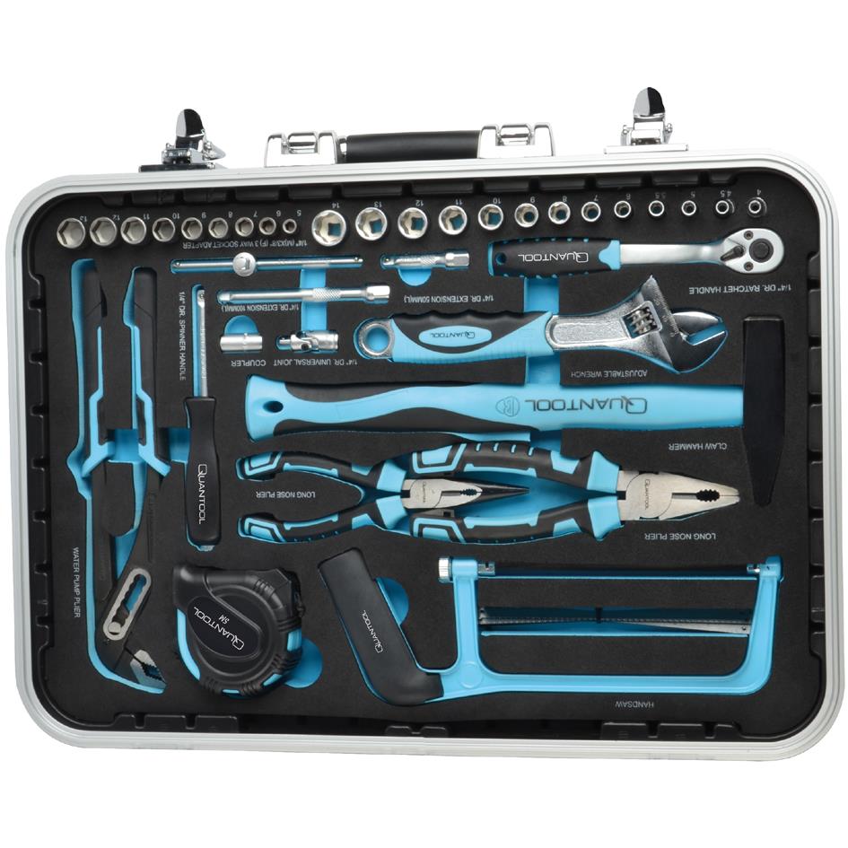 QUANTOOL Jeu d'outils, mallette de 98 pices