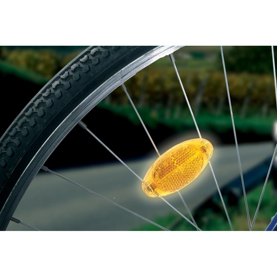 FISCHER Kit de rflecteurs pour rayons de vlo, orange