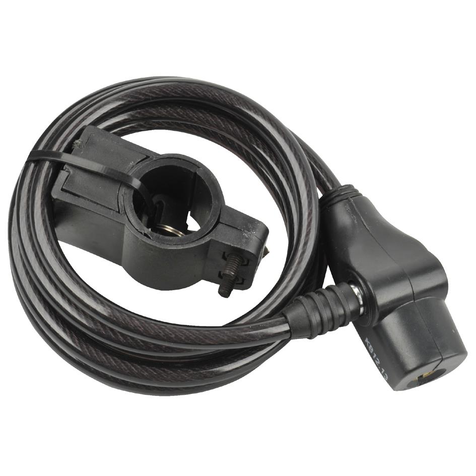FISCHER Cble antivol pour vlo, longueur: 1.800 mm, noir