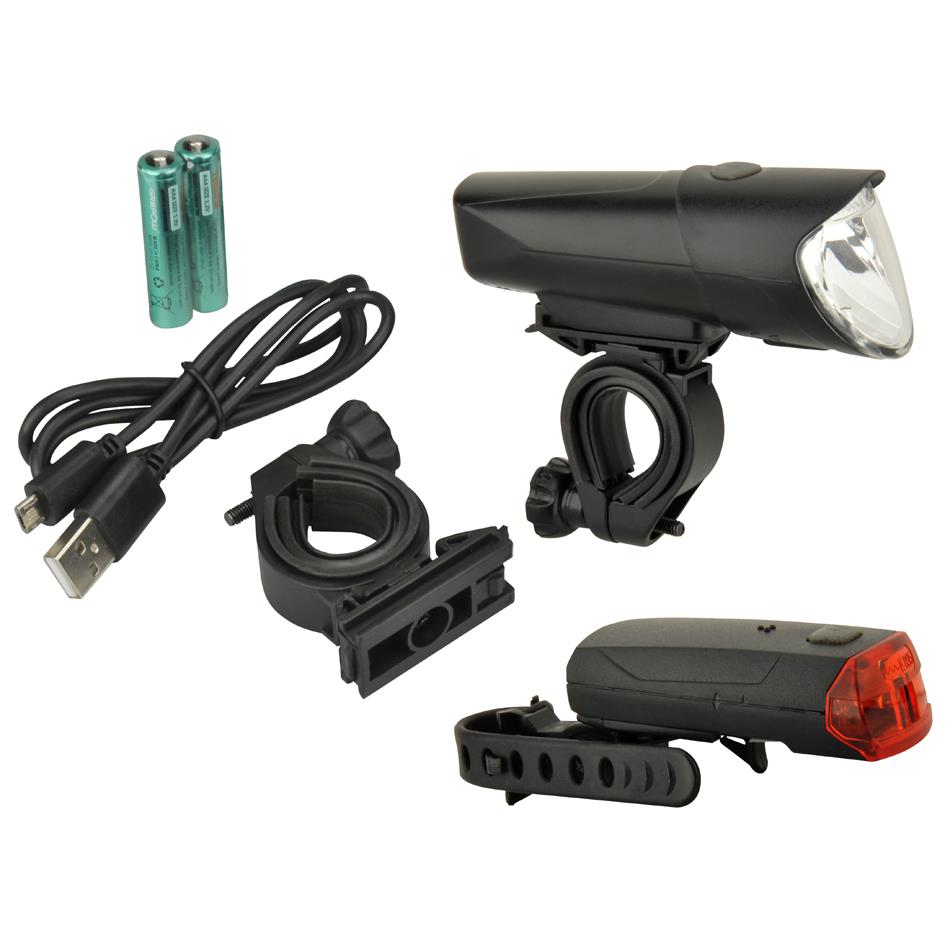 FISCHER Kit d'clairage LED pour vlo 40/20/10 Lux