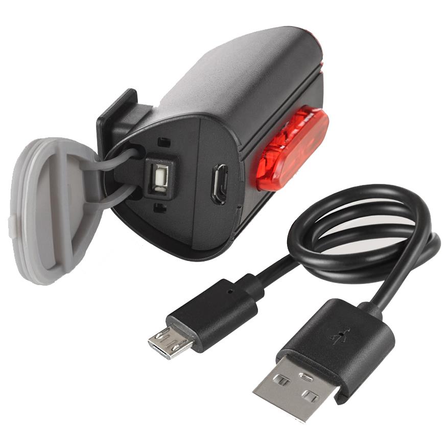 FISCHER Feu arrire de vlo sur batterie TWIN, clairage sol