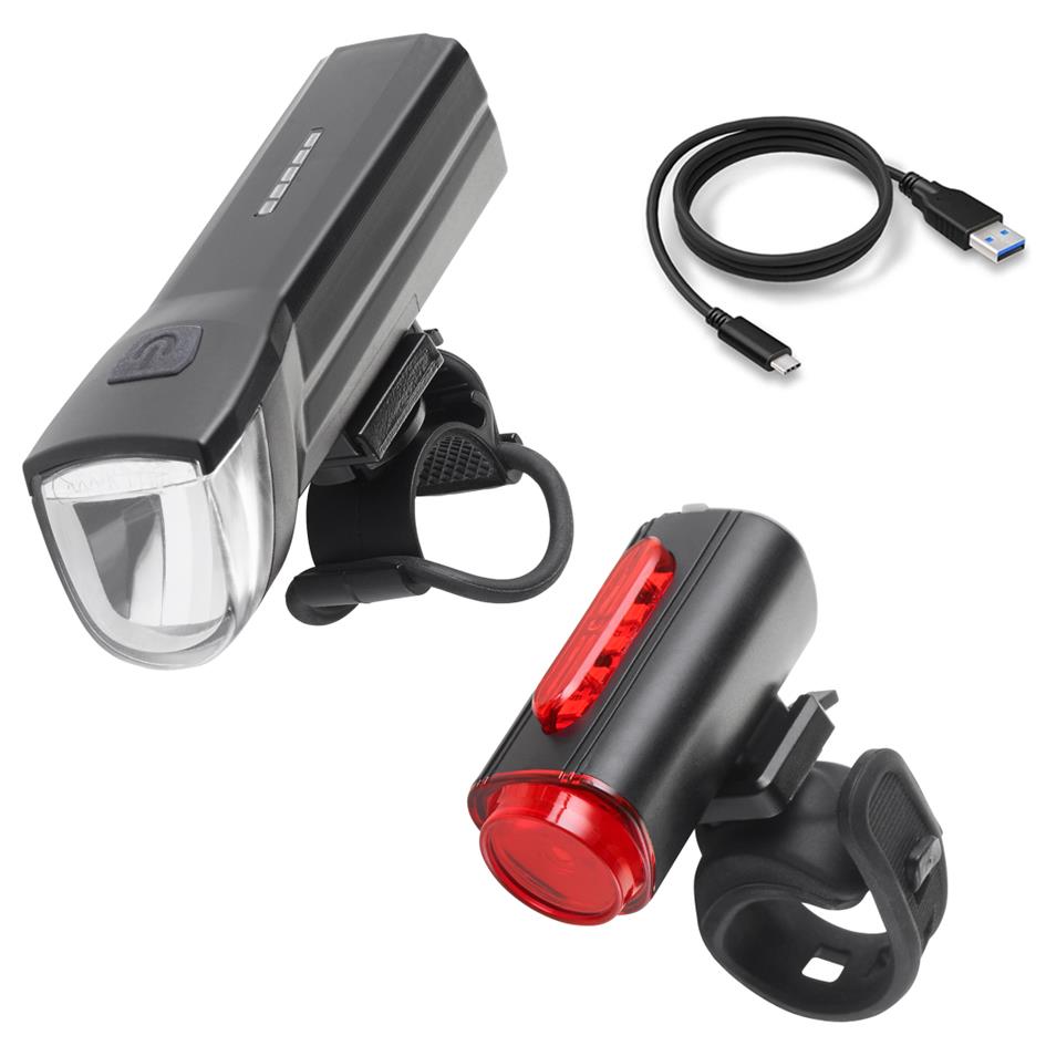 FISCHER Kit d'clairage LED batterie USB TWIN, 30 Lux