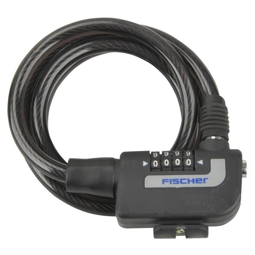 FISCHER Cble antivol pour vlo, longueur : 1.200 mm, noir
