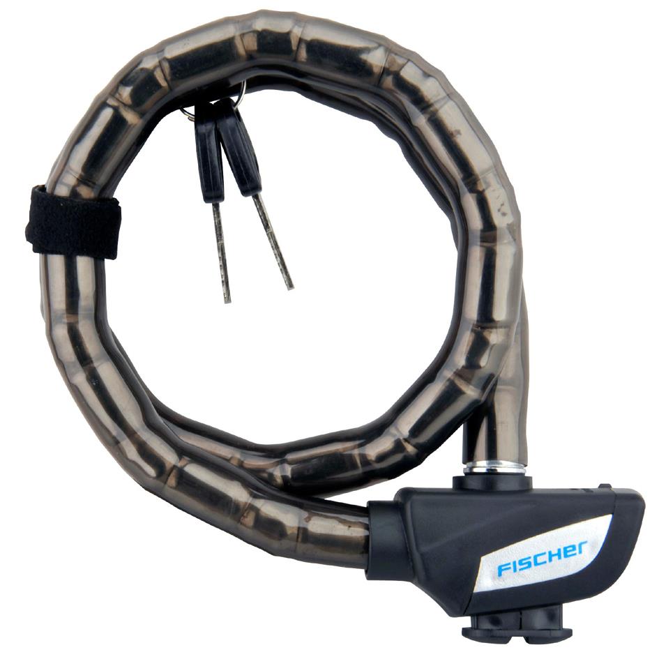 FISCHER Chane antivol pour vlo  maillons blinds, noir