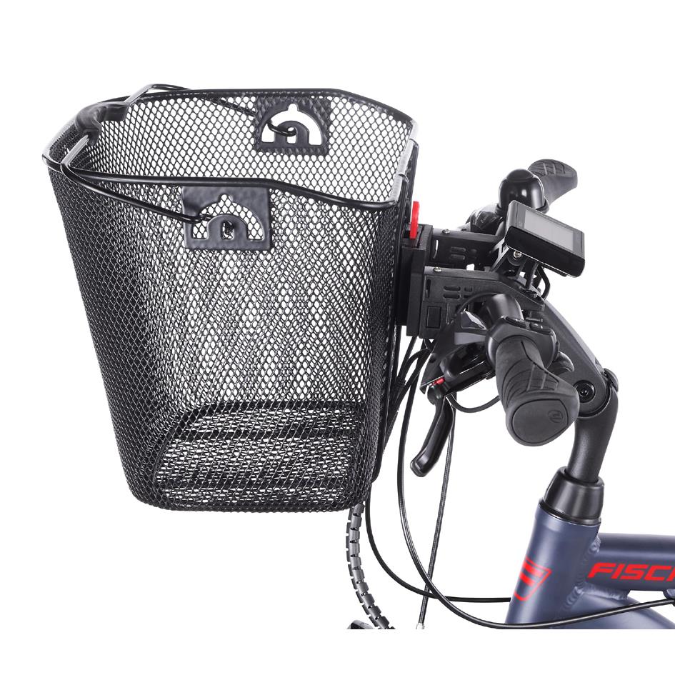FISCHER Panier sur guidon pour vlo lectrique, noir