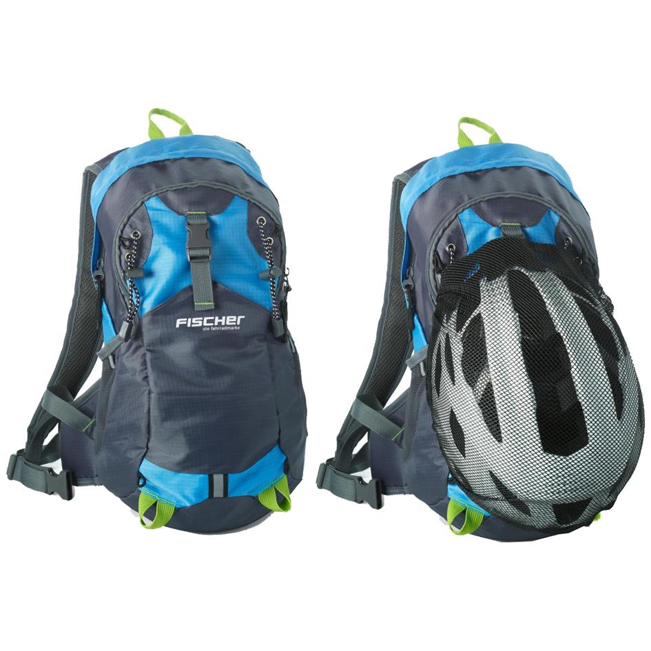 FISCHER Sac  dos avec filet pour casque, bleu/gris