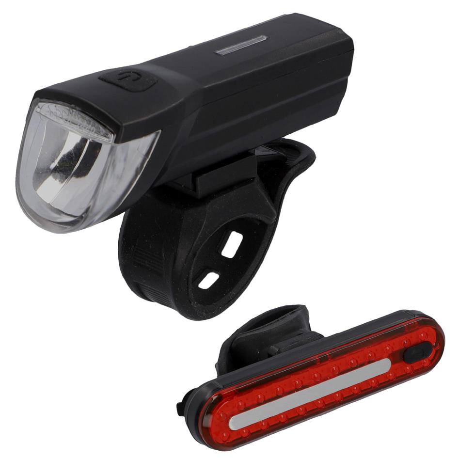 FISCHER Set d'clairage de vlo  LED rechargeable, 30 lux