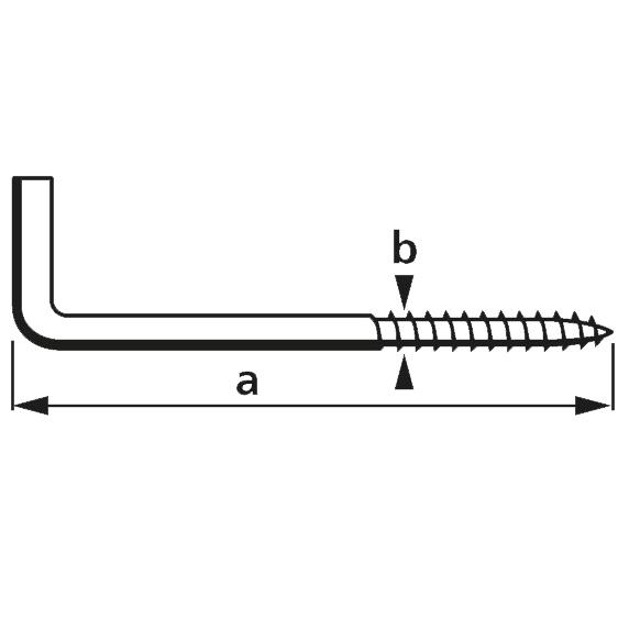 suki. Crochet pour tableau, 80 x 5,8 x 38 mm, filetage pour