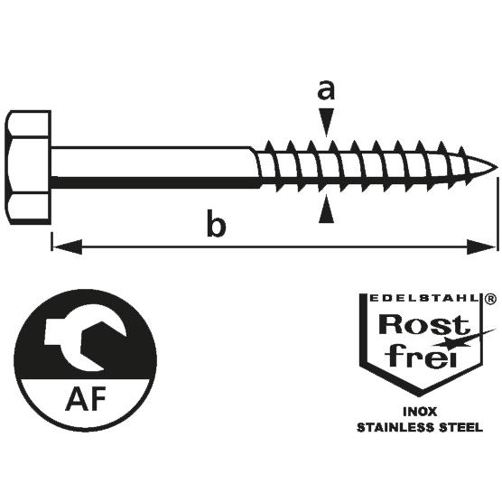 suki. Tire fond, acier inoxydable, 6,0x40 mm, 25 pices, aci