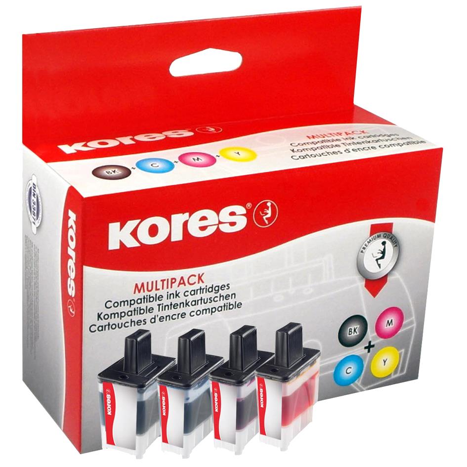 Cartouches pour imprimantes - Kores g1525kit cartouche d'encre 4 pi�ce(s) noir, cyan, magenta, jaune