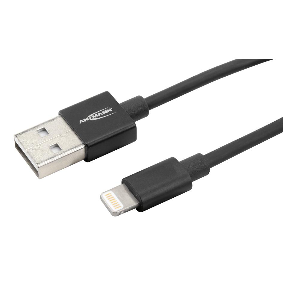 ANSMANN Cble de donnes & de charge, Apple-Lightning-USB-A