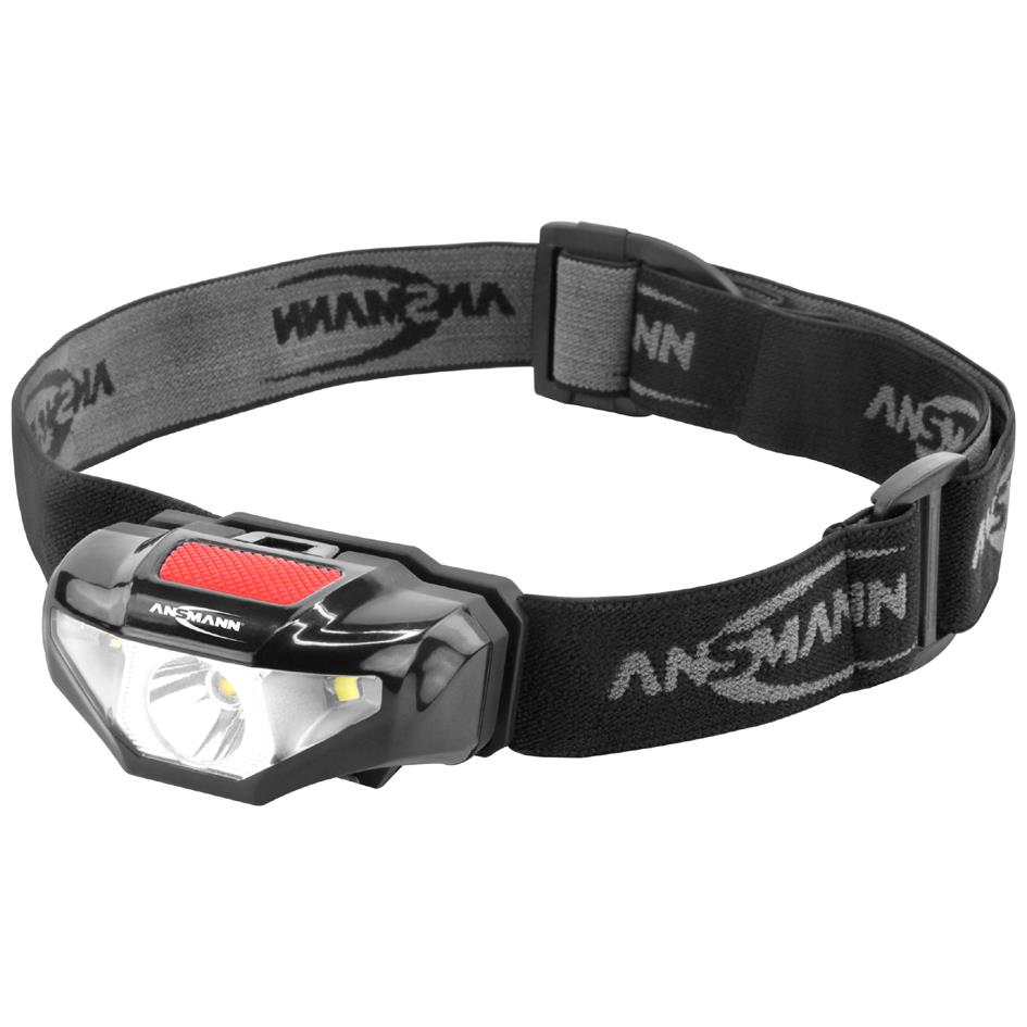 ANSMANN Lampe frontale LED, HD70B, 65 lumens, IP44, noir