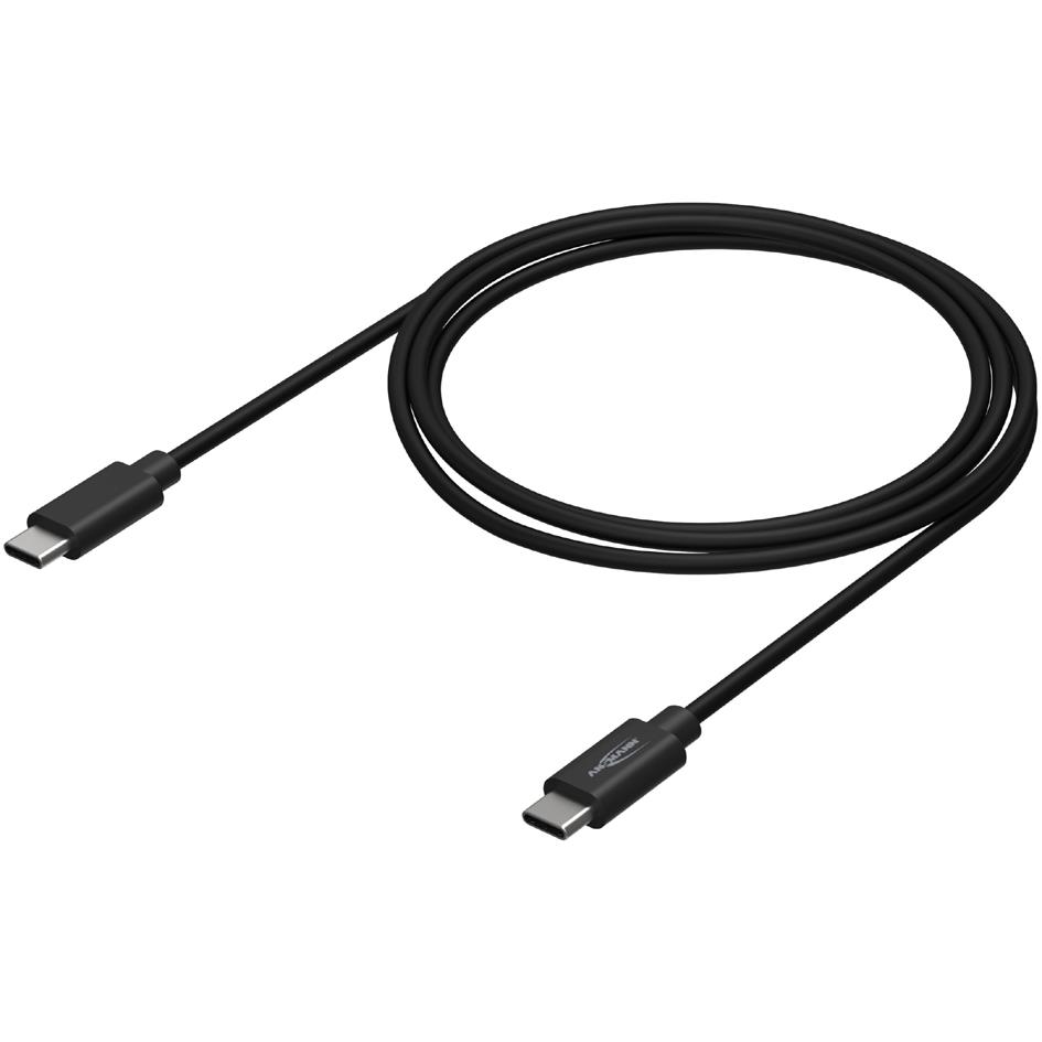 ANSMANN Cble de donnes & de charge, USB-C - USB-C mle