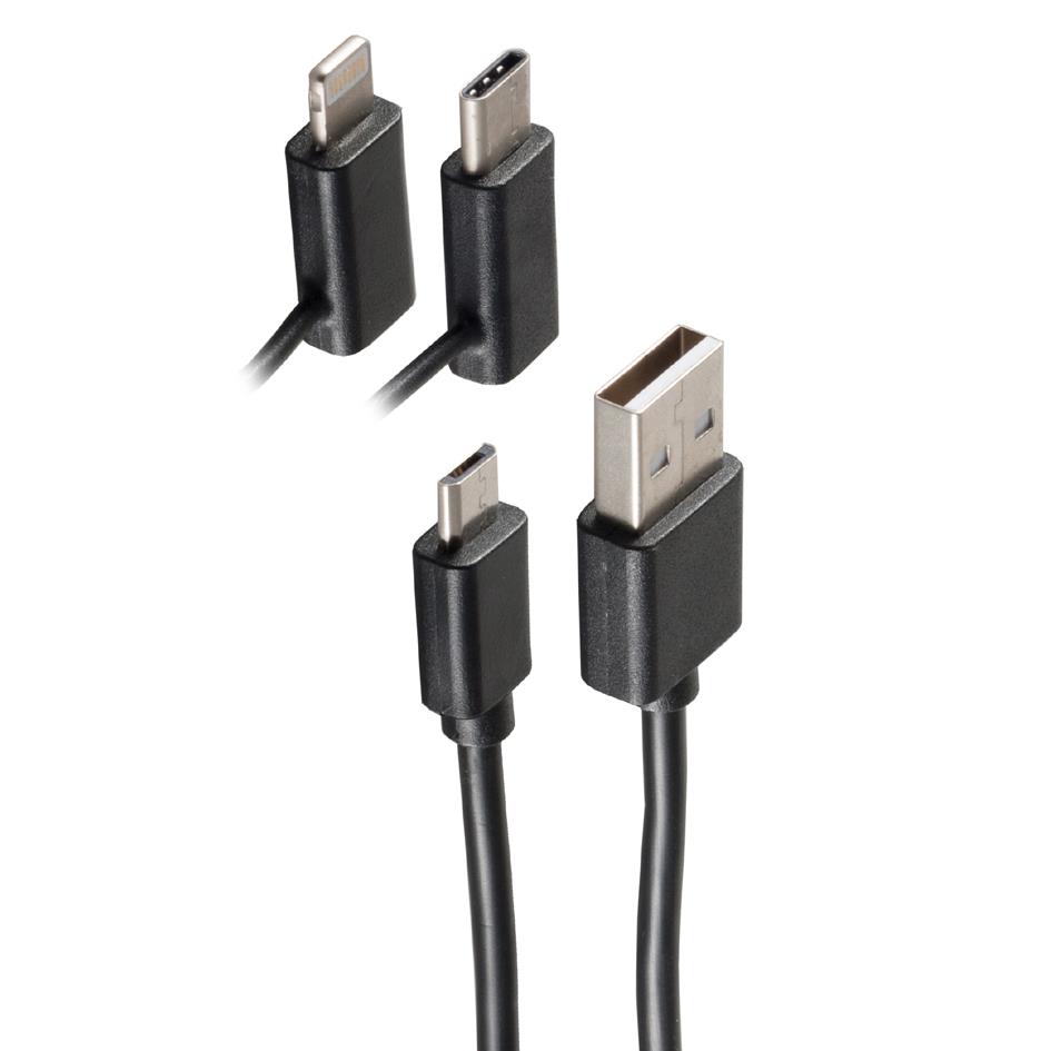 shiverpeaks Cble de donnes & de charge BASIC-S 3en1, 1,0 m