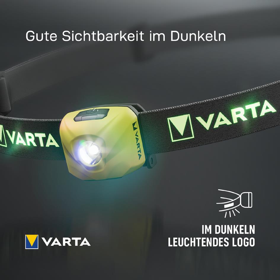 VARTA Lampe frontale Outdoor Sports Ultralight H30R, blanc