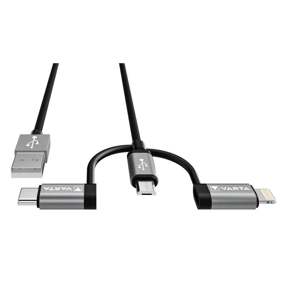 VARTA Cble de chargement Speed Charge & Sync cable 3en1