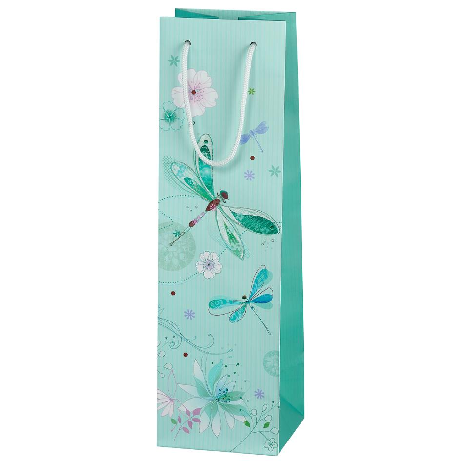 SUSY CARD Sac cadeau pour bouteille 'Dragonfly', 1 bouteille