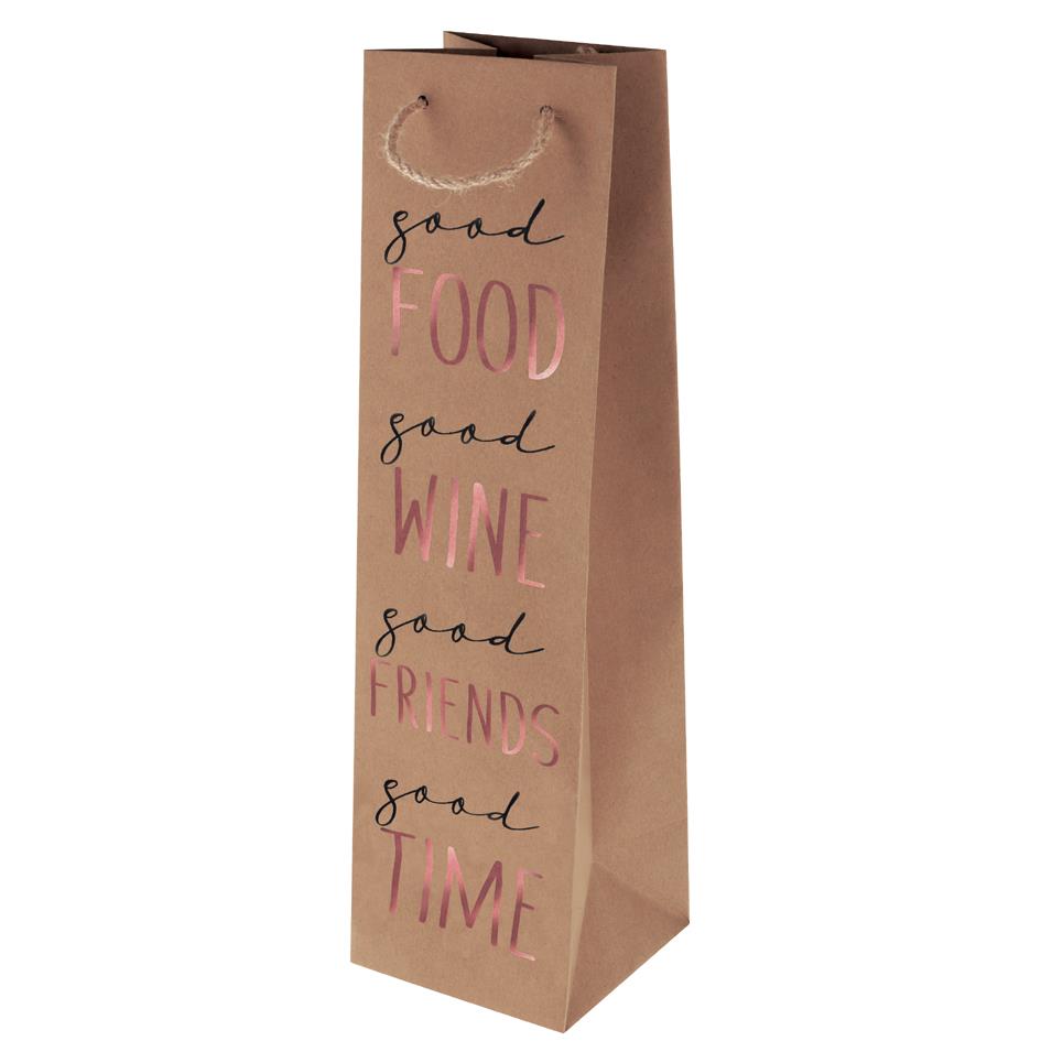 SUSY CARD Sac cadeau pour bouteille 'Good Wine'