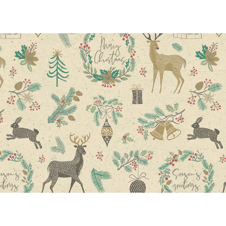 SUSY CARD Papier cadeau de Nol 'Season Greetings'