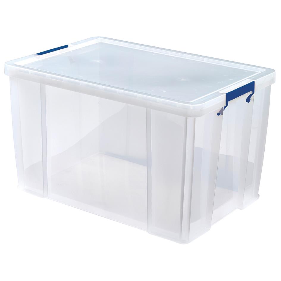 Fellowes Bote de rangement ProStore, 85 litres, transparent