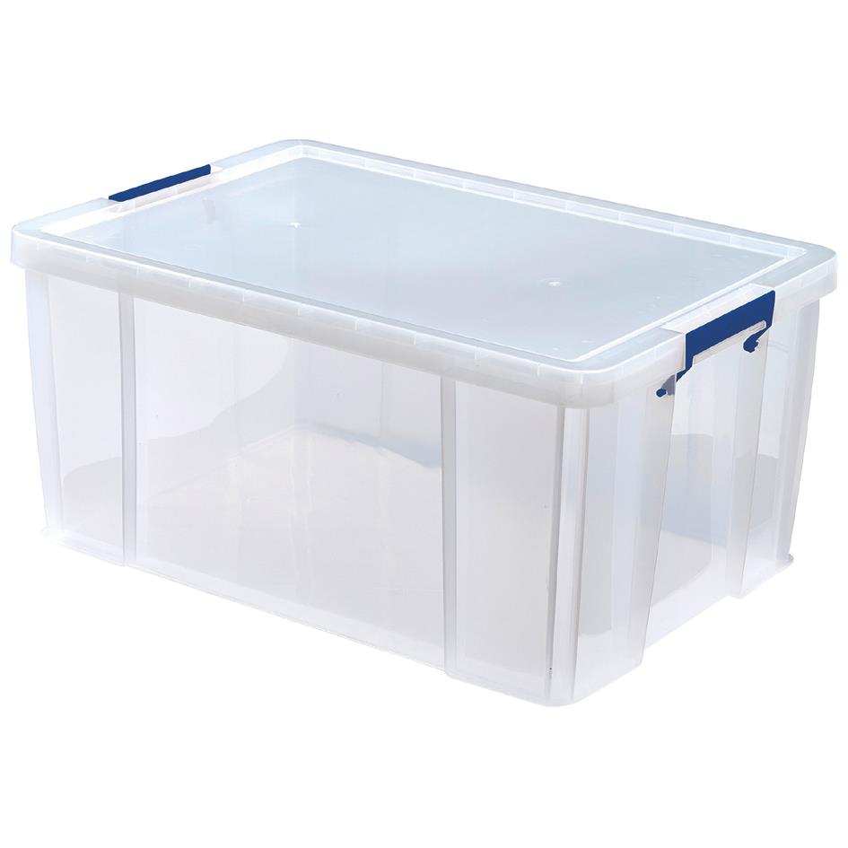 Fellowes Bote de rangement ProStore, 70 litres, transparent