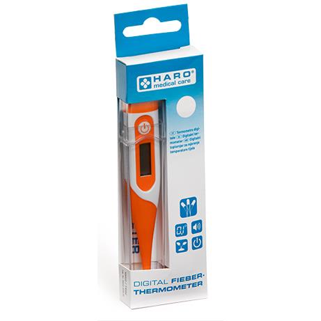 HARO Thermomtre, pointe flexible, blanc/orange
