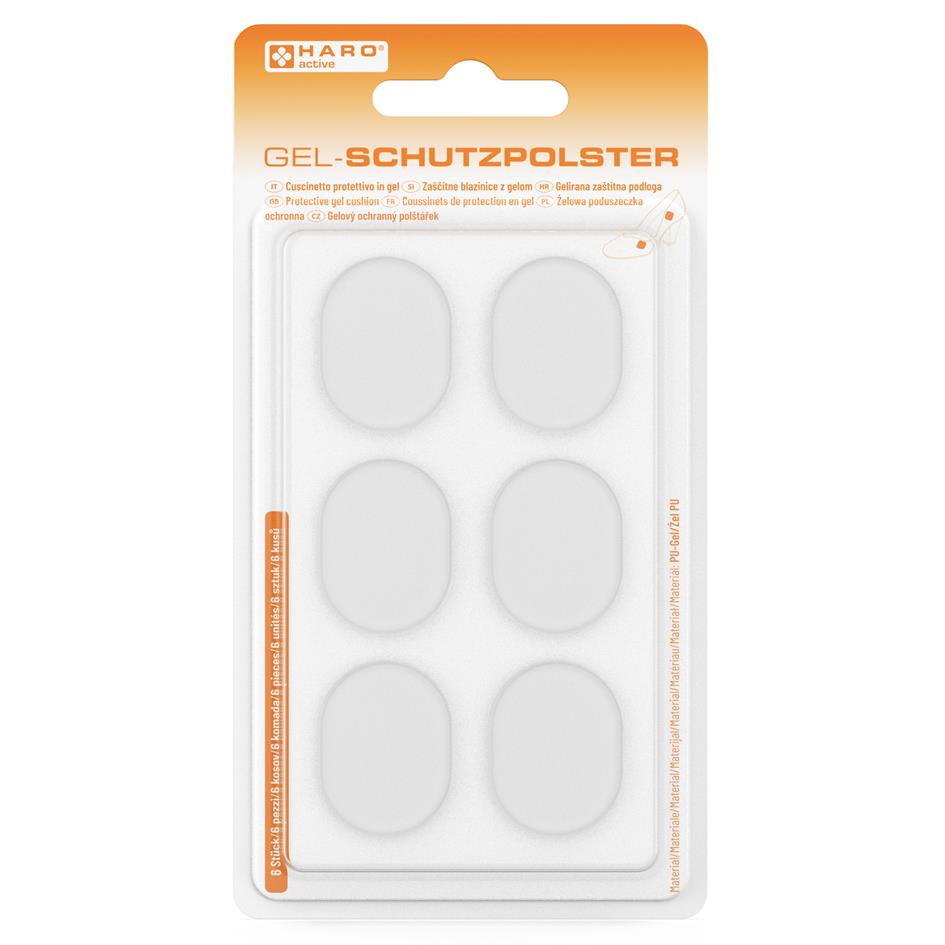 HARO Coussinet de protection en gel pour les pieds, set de 6