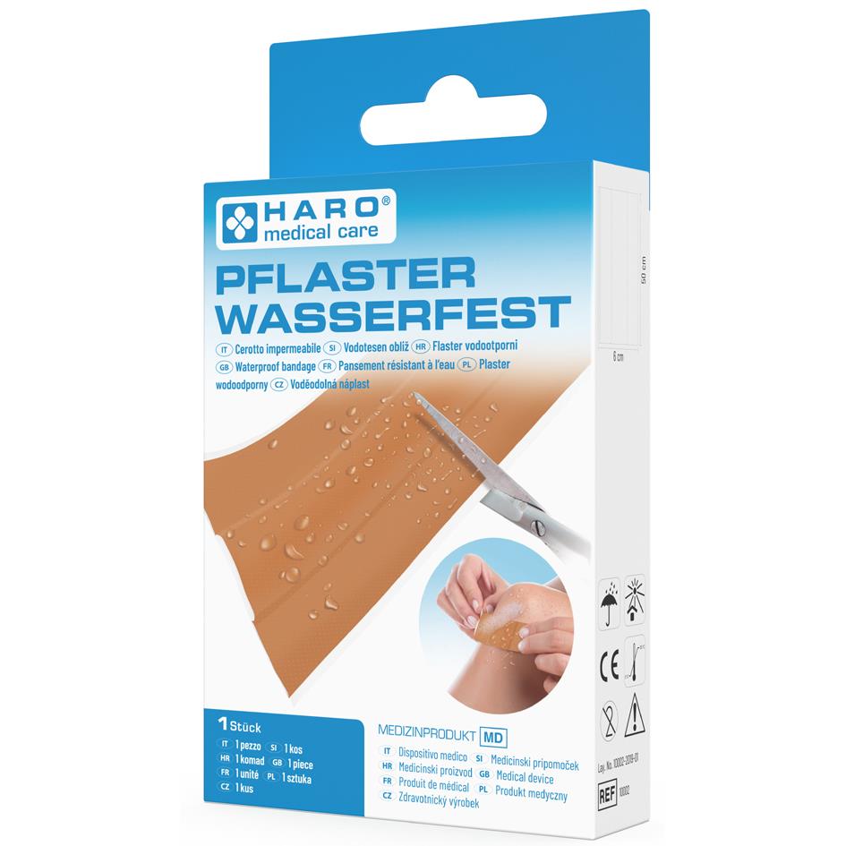 HARO Pansement rsistant  l'eau, 500 x 60 m, beige