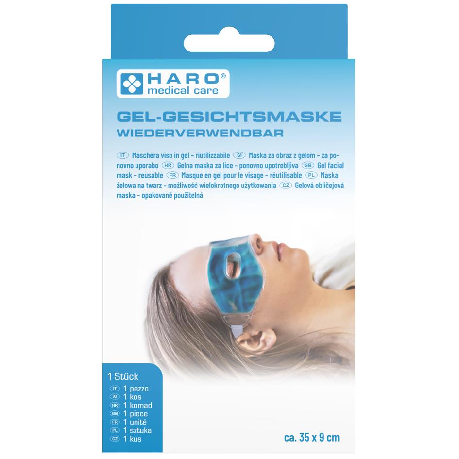 HARO Masque gel pour le visage, rutilisable, bleu