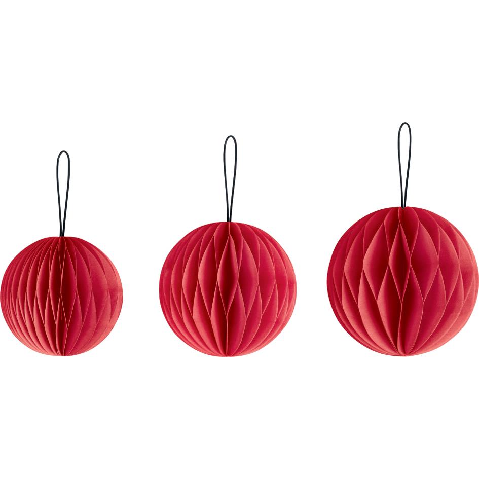 HEYDA Set dcoration alvole 'boules alvoles', blanc
