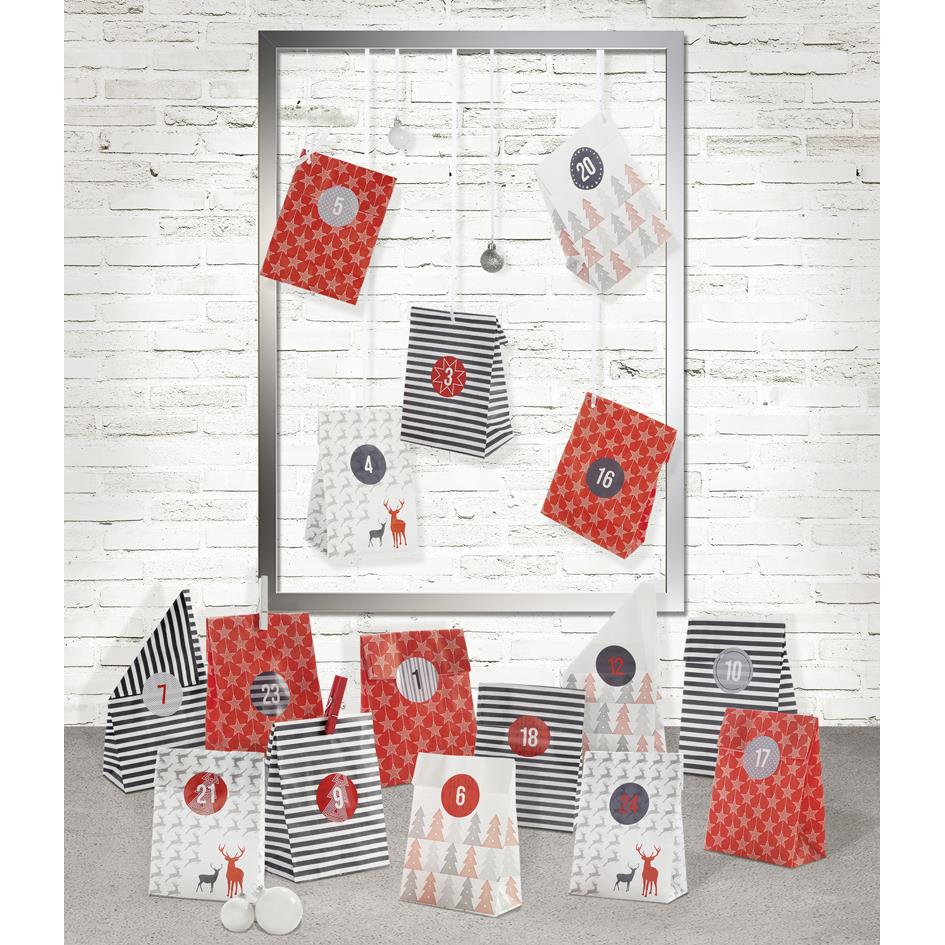 folia Calendrier de l'Avent 'STYLE', 24 sachets en papier