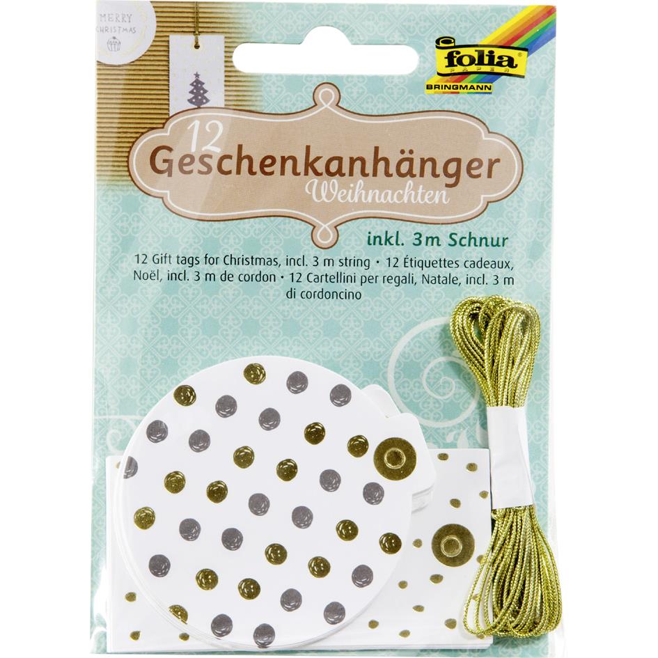 folia Etiquette cadeau 'Nol papier kraft', avec ficelle