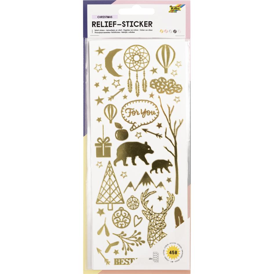 folia Autocollant en relief 'NOEL', format feuille 100x240mm