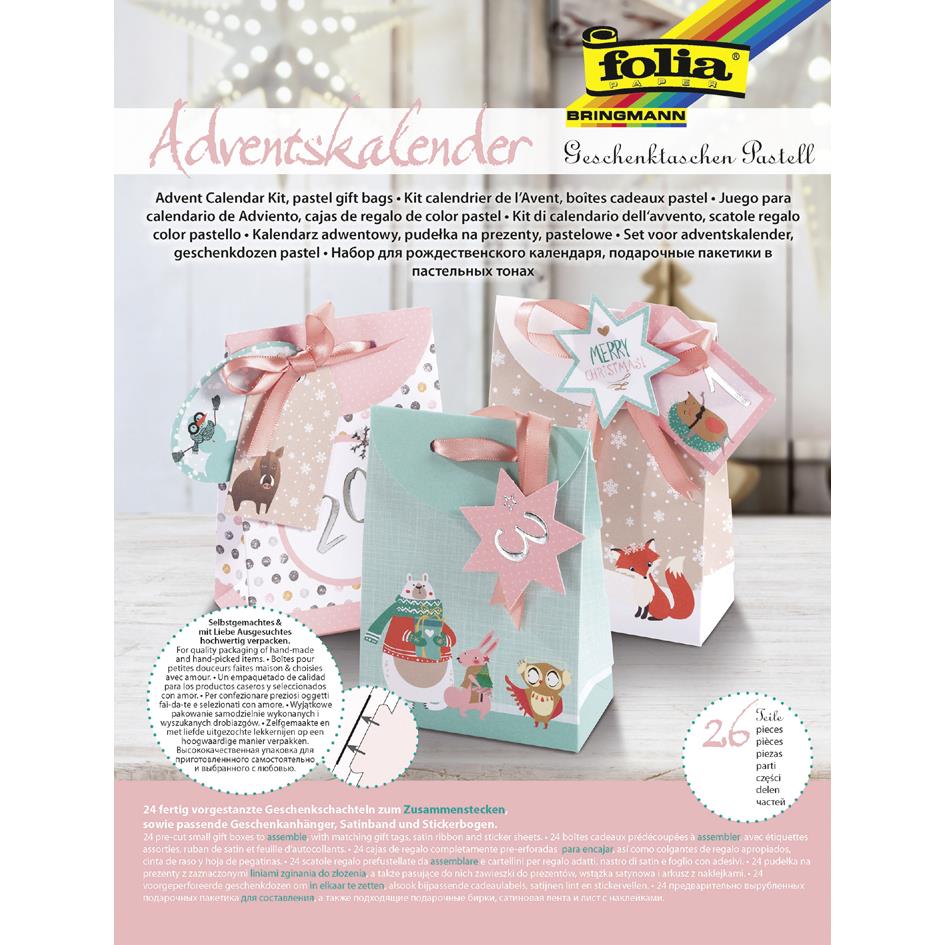 folia Calendier de l'Avent 'Bote cadeau pastel', 26 pices