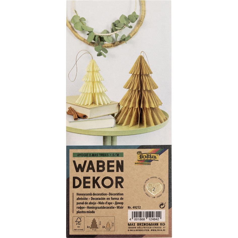 folia Dcoration alvole HYGGE XMAS TREES, set de 2, S/M