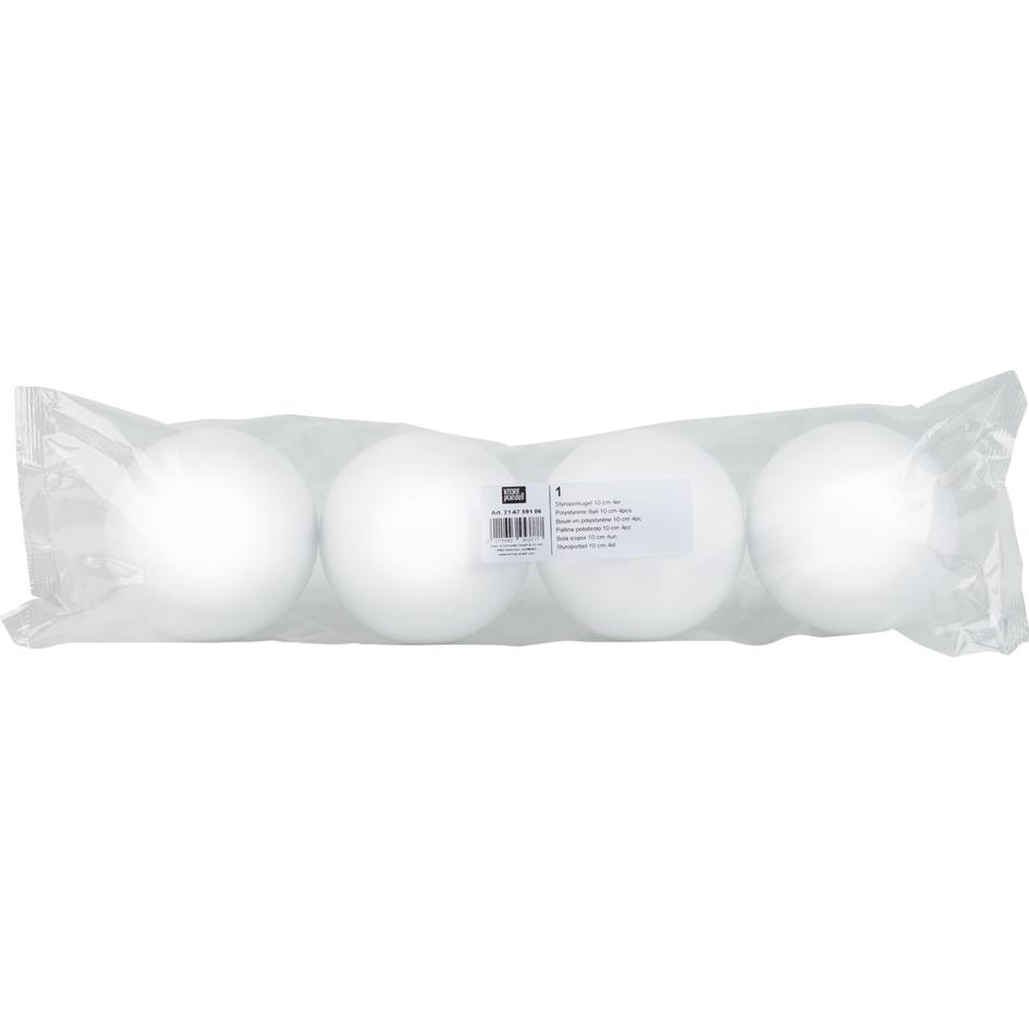 KNORR prandell Set de boules en polystyrne, blanc