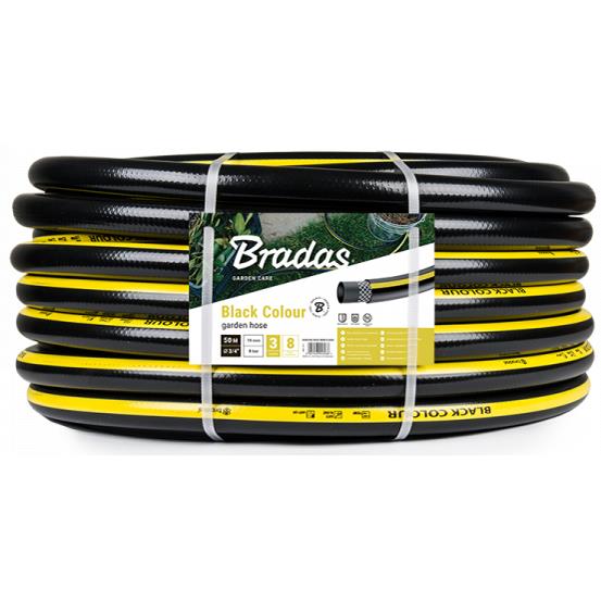 Bradas Tuyau d'arrosage CARAT, 3/4', noir/jaune, 50 m