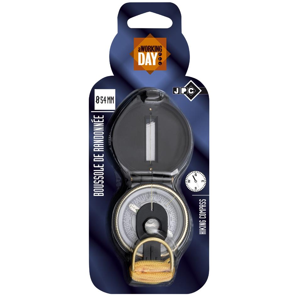 JPC Boussole de randonne, diamtre: 54 mm, avec couvercle