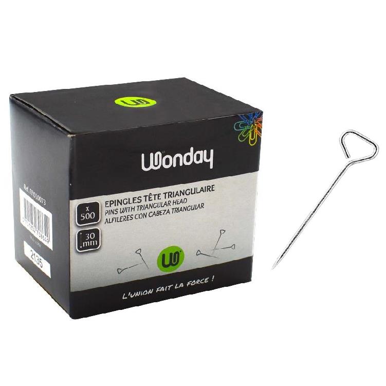 Wonday Epingle avec tte triangulaire, acier nickel