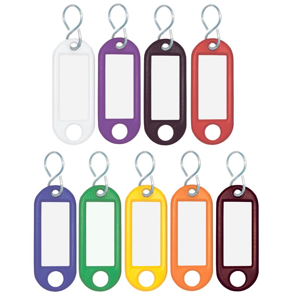 WEDO Porte-cl avec crochet en S, grand paquet, bleu