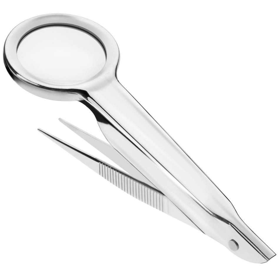 FIRST AID ONLY Pince pr�celle avec loupe, argent