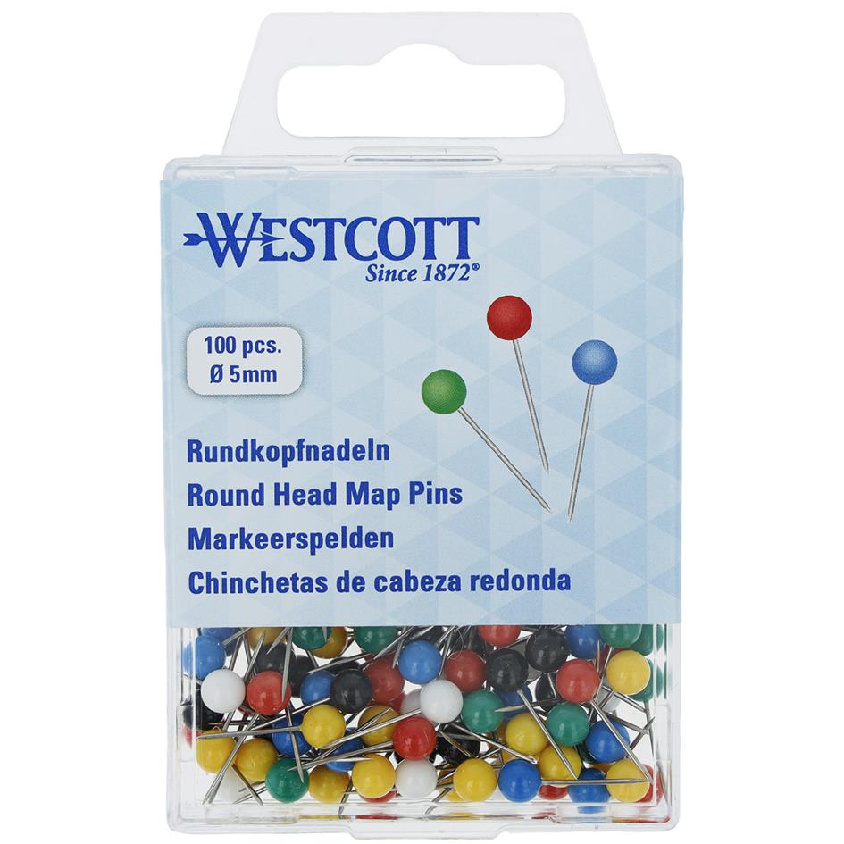 WESTCOTT pingle  tte ronde, taille 5, blanc