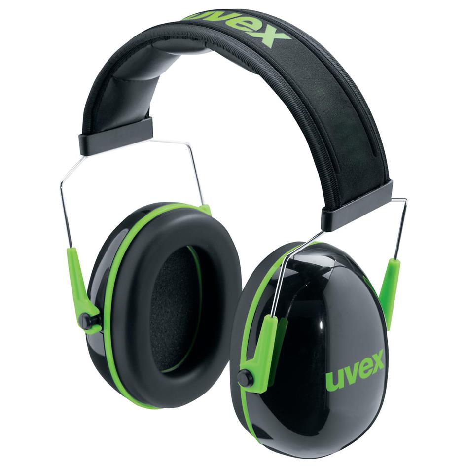 uvex Coquille anti-bruit K1, noir / vert
