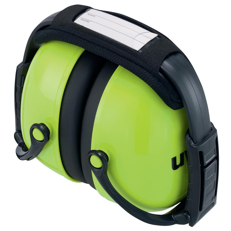 uvex Coquille anti-bruit K2, pliable, vert fluo