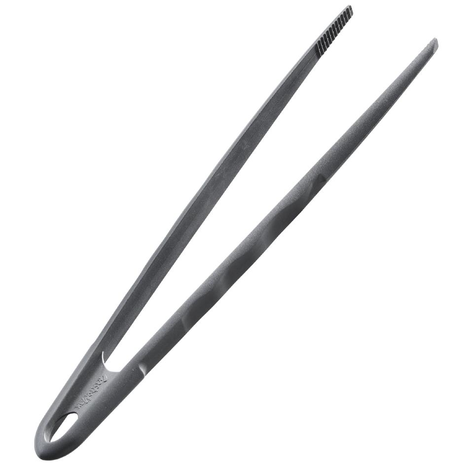 GastroMax Pince de cuisine, intrieur rainur, noir