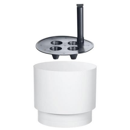 orthex Pot de fleurs PAULINA, diamtre : 400 mm, gris bton