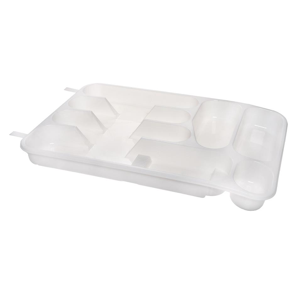 plast team Range-couverts, 7 compartiments, blanc