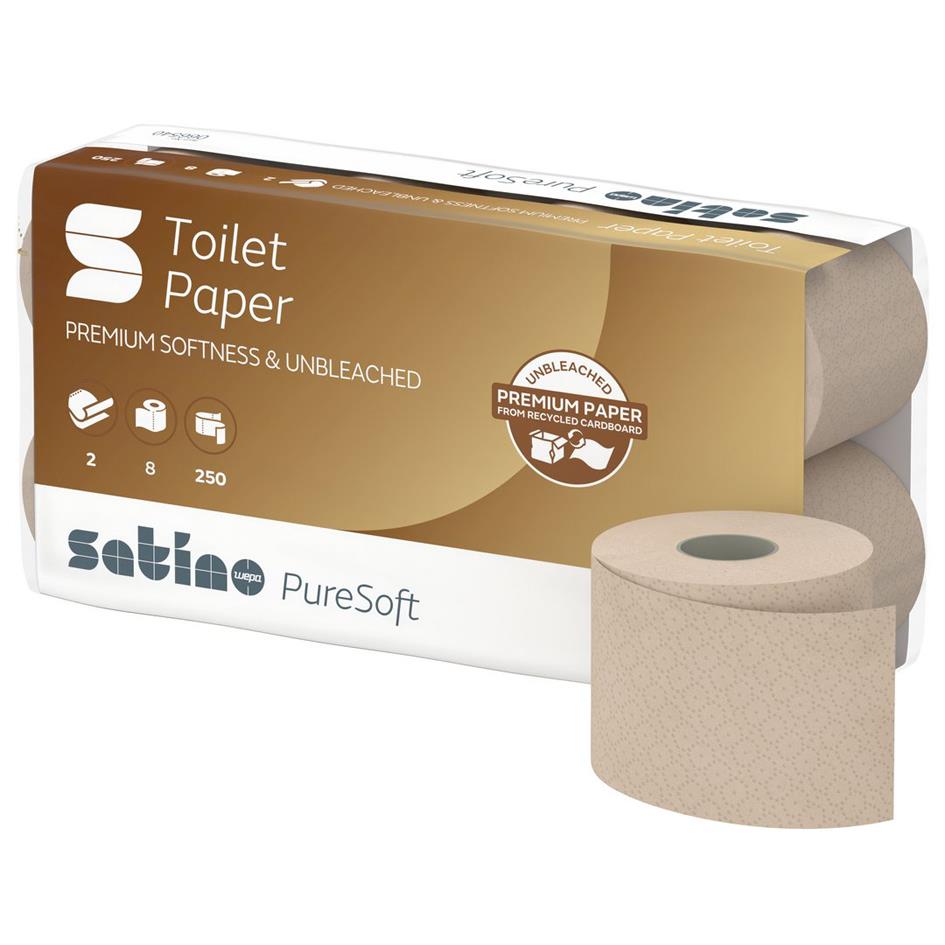 satino by wepa Papier toilette PureSoft, 3 couches, marron