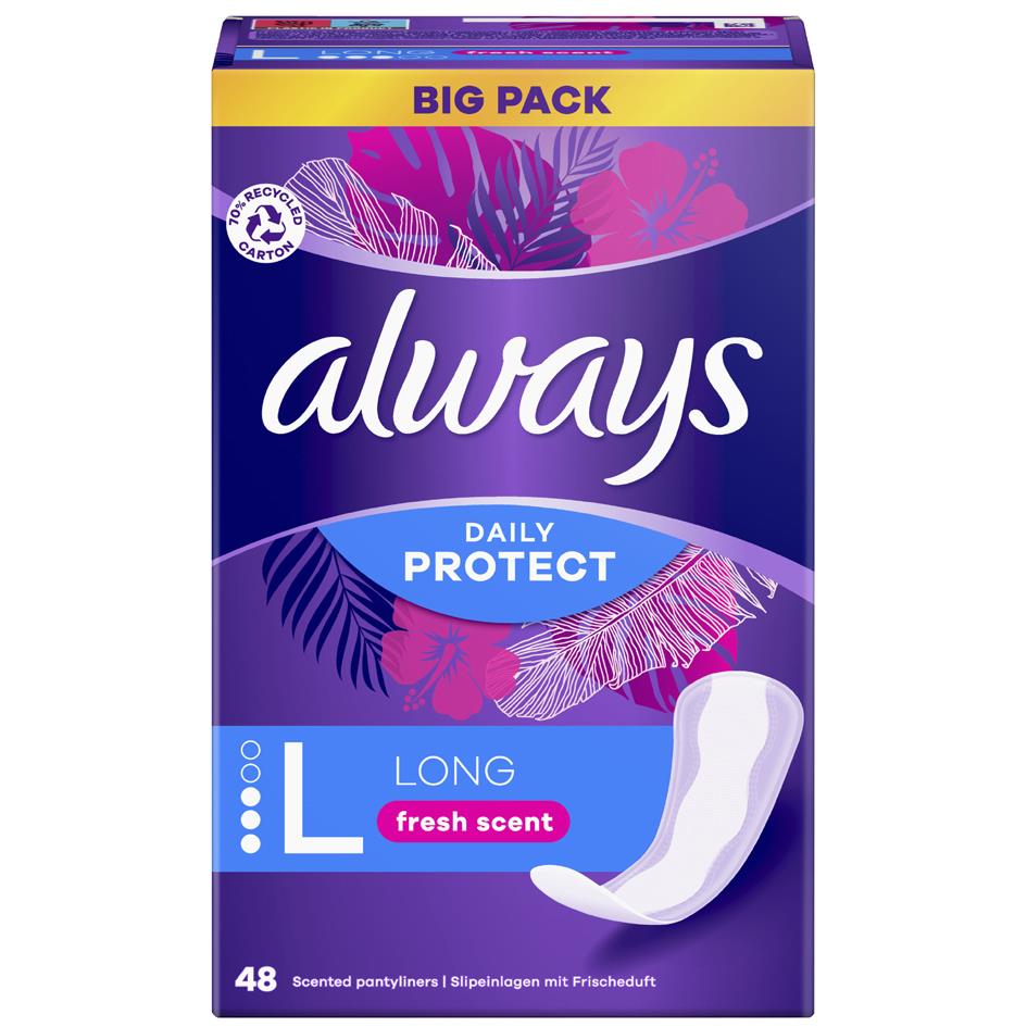 always Protge-slip Daily Protect Long avec parfum fracheur