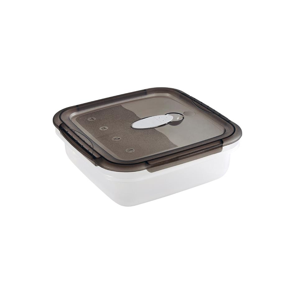Boîte Verseuse Keeeper Jean 2,6L - Stockage Aliments Secs, Couvercle à Clapet - Gris Nordic